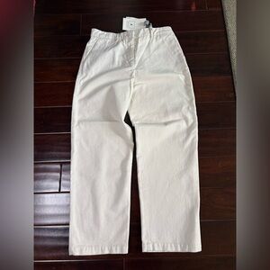 NWT Myths Italy Natural White Wide Leg Denym Trousers IT 46 / US 30-31
